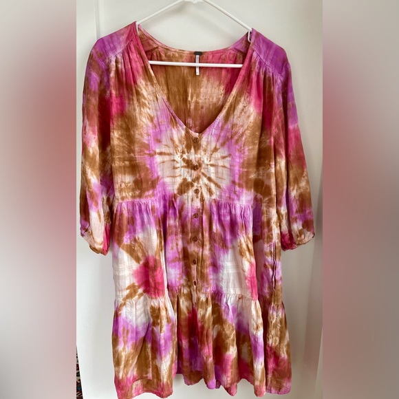 Young Fabulous and Broke Tie Dye Coverup Dress - Size M - Picture 1 of 8